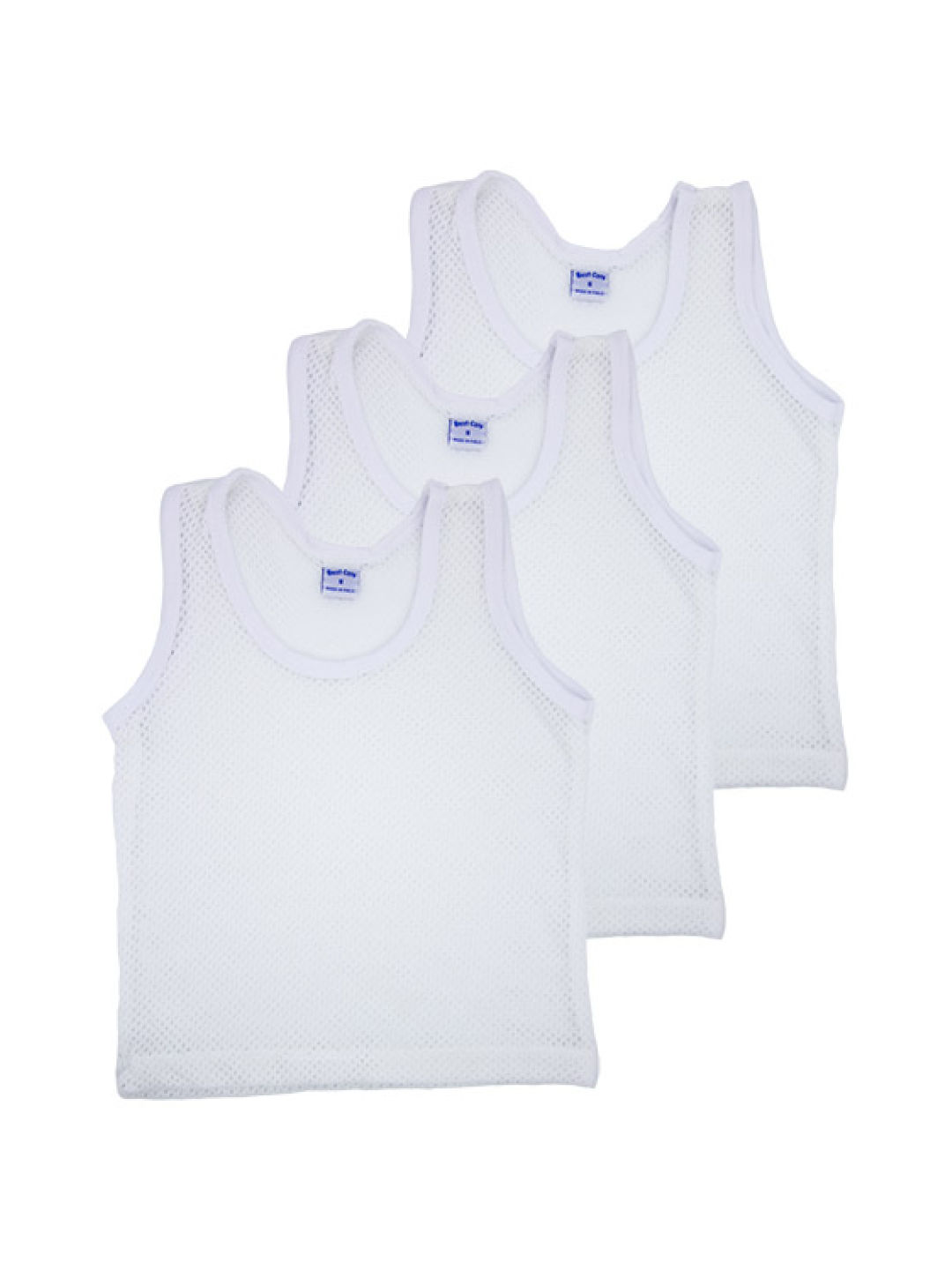 BestCare Infant Aircool Sando Pack of 3 (White- Image 1)