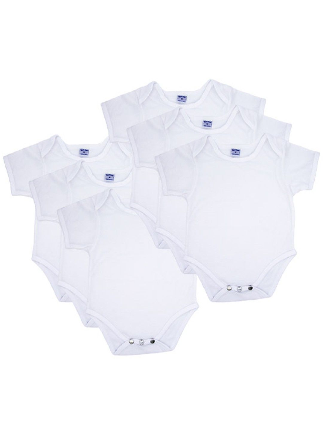 BestCare Infant Onesie with Snap Closure Pack of 6 (White- Image 2)