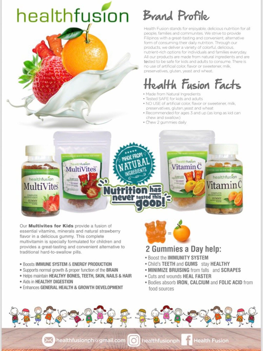 Health Fusion Vitamin C For Kids (Orange Flavor) (No Color- Image 2)