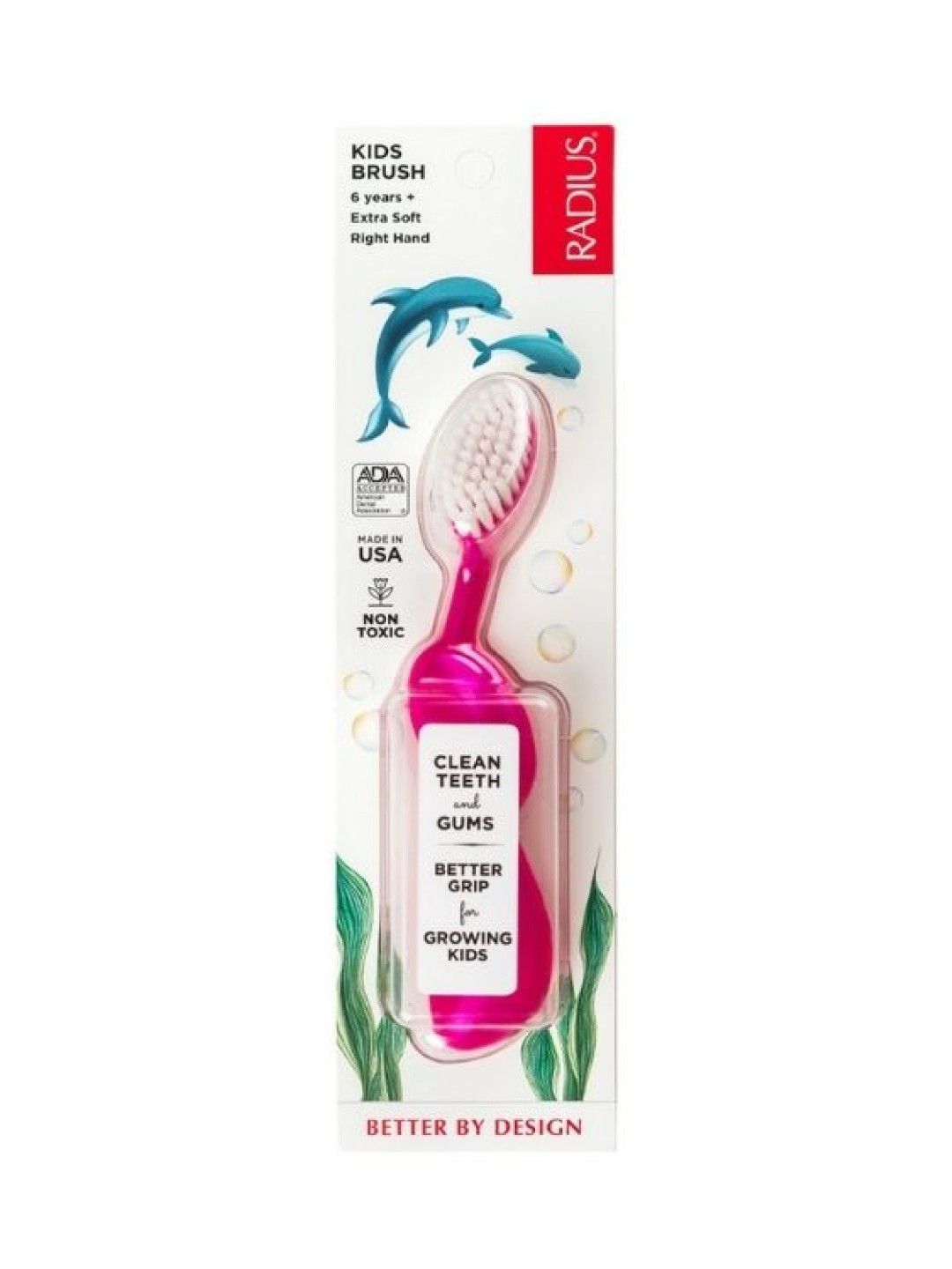 Radius Kidz Brush (6 years+) (Iridescent Pink/White- Image 2)