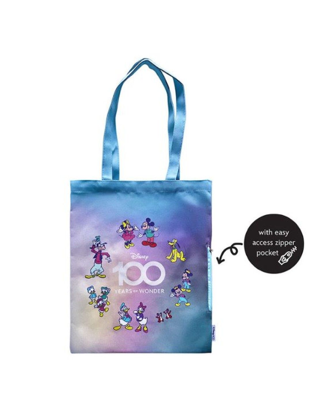 Zippies Disney Tote Bag (with side pocket zipper) (Iridescent- Image 1)