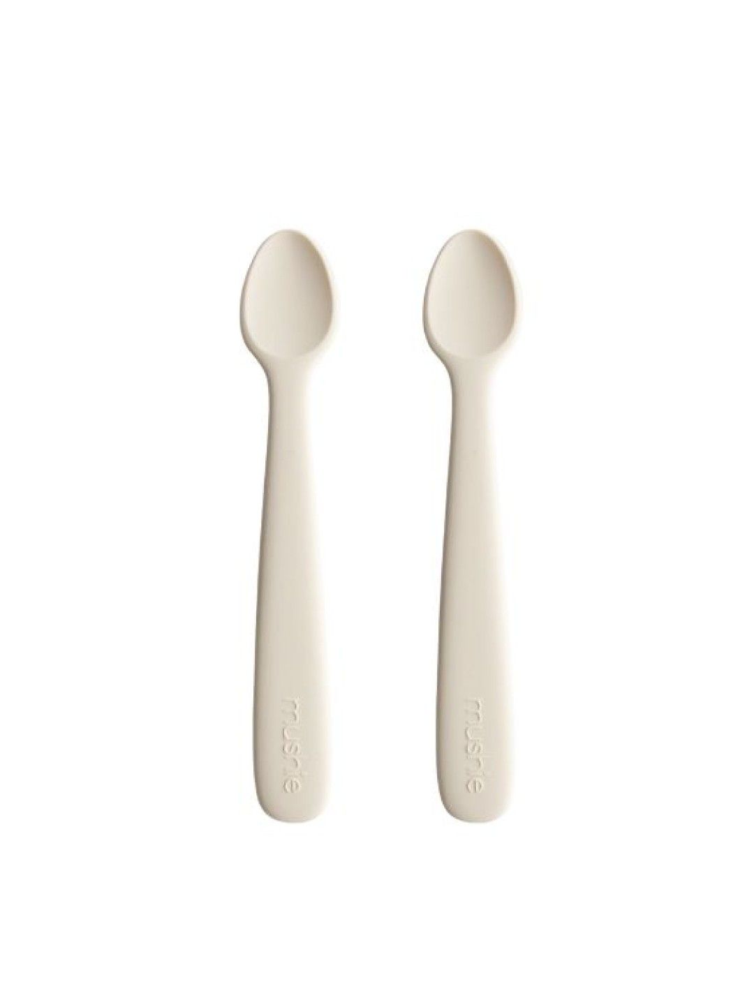 Mushie Silicone Feeding Spoons 2-Pack (Ivory- Image 1)