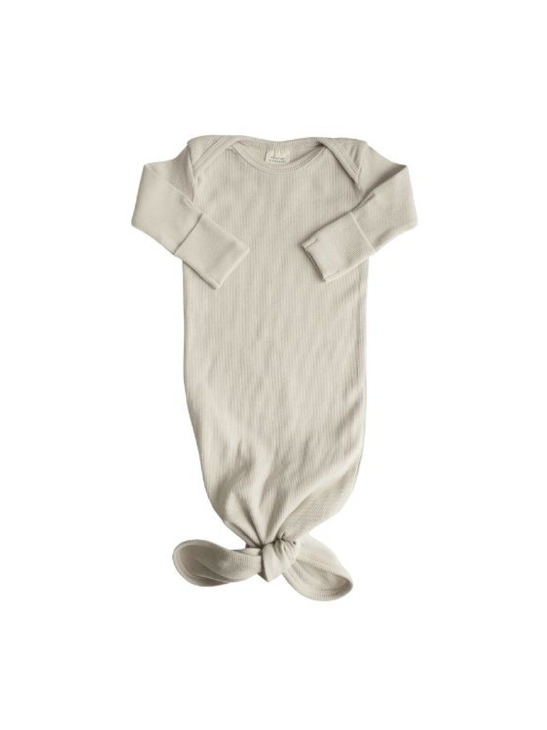 Mushie Ribbed Knotted Baby Gown