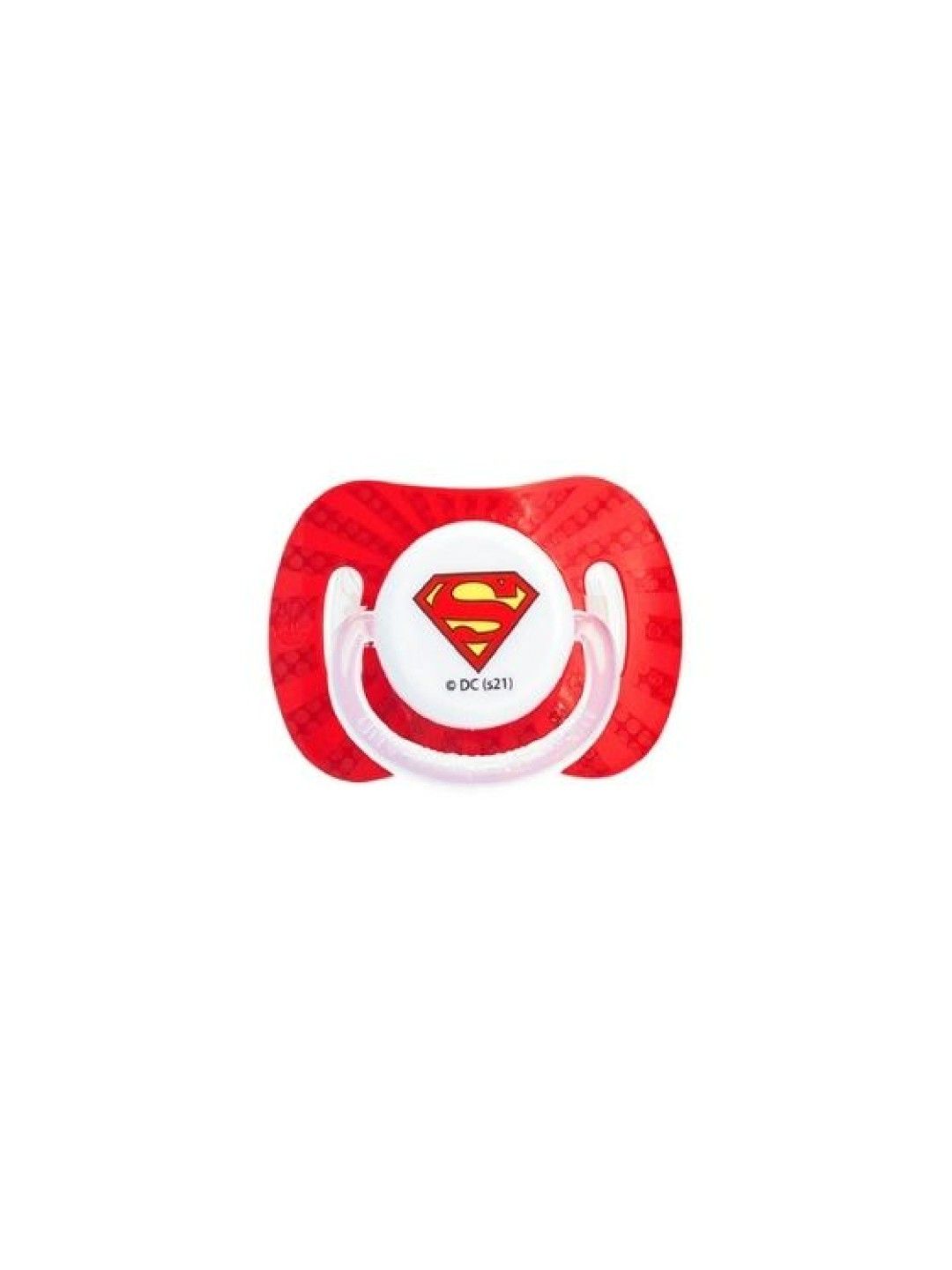 Justice League Orthodontic Pacifier with Cover (Red- Image 1)