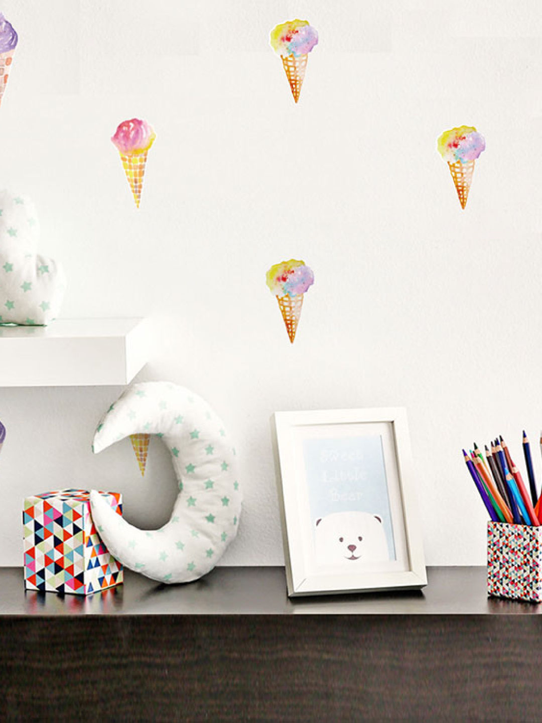 Juju Nursery Ice Cream Wall Decals Nursery Stickers (No Color- Image 4)