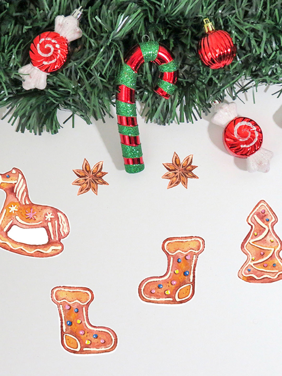 Juju Nursery Christmas Cookies Wall Decals Nursery Stickers (No Color- Image 2)