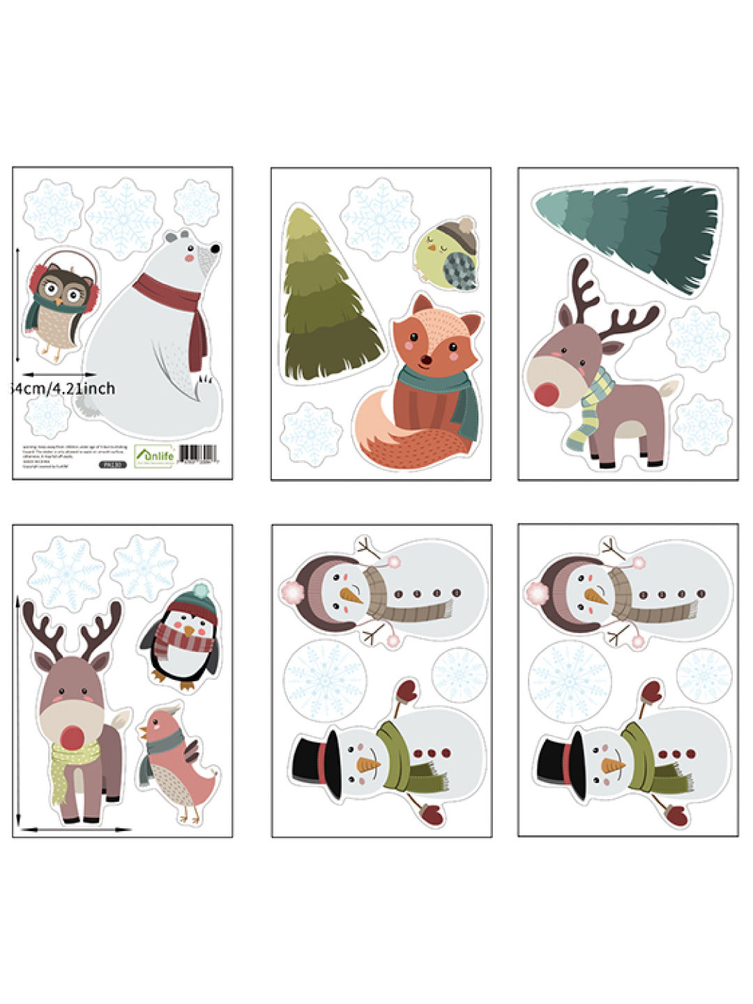 Juju Nursery Christmas Friends Wall Decals Nursery Stickers (No Color- Image 1)