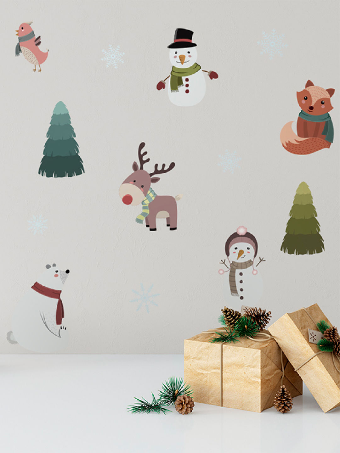 Juju Nursery Christmas Friends Wall Decals Nursery Stickers (No Color- Image 2)