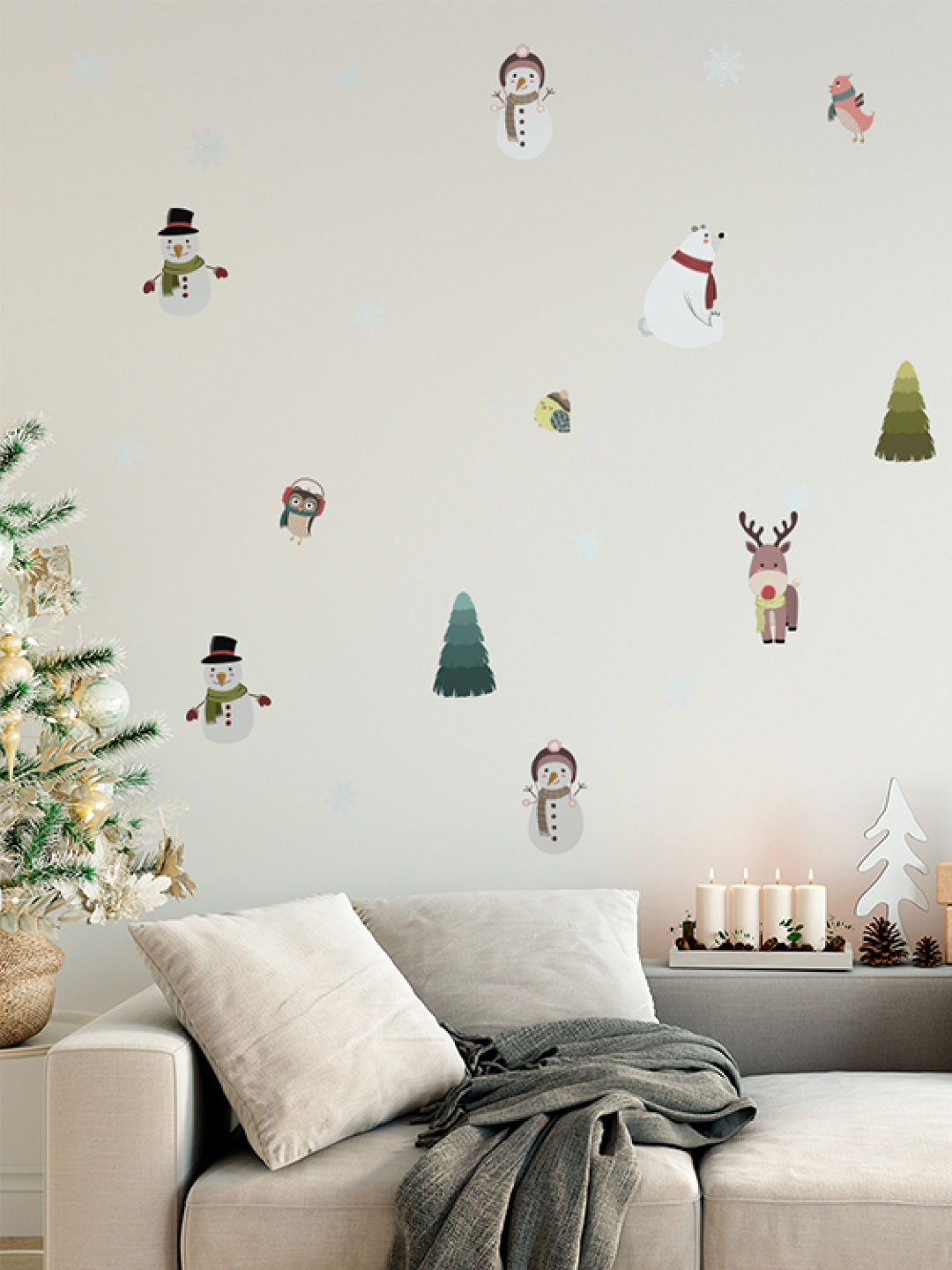 Juju Nursery Christmas Friends Wall Decals Nursery Stickers (No Color- Image 3)