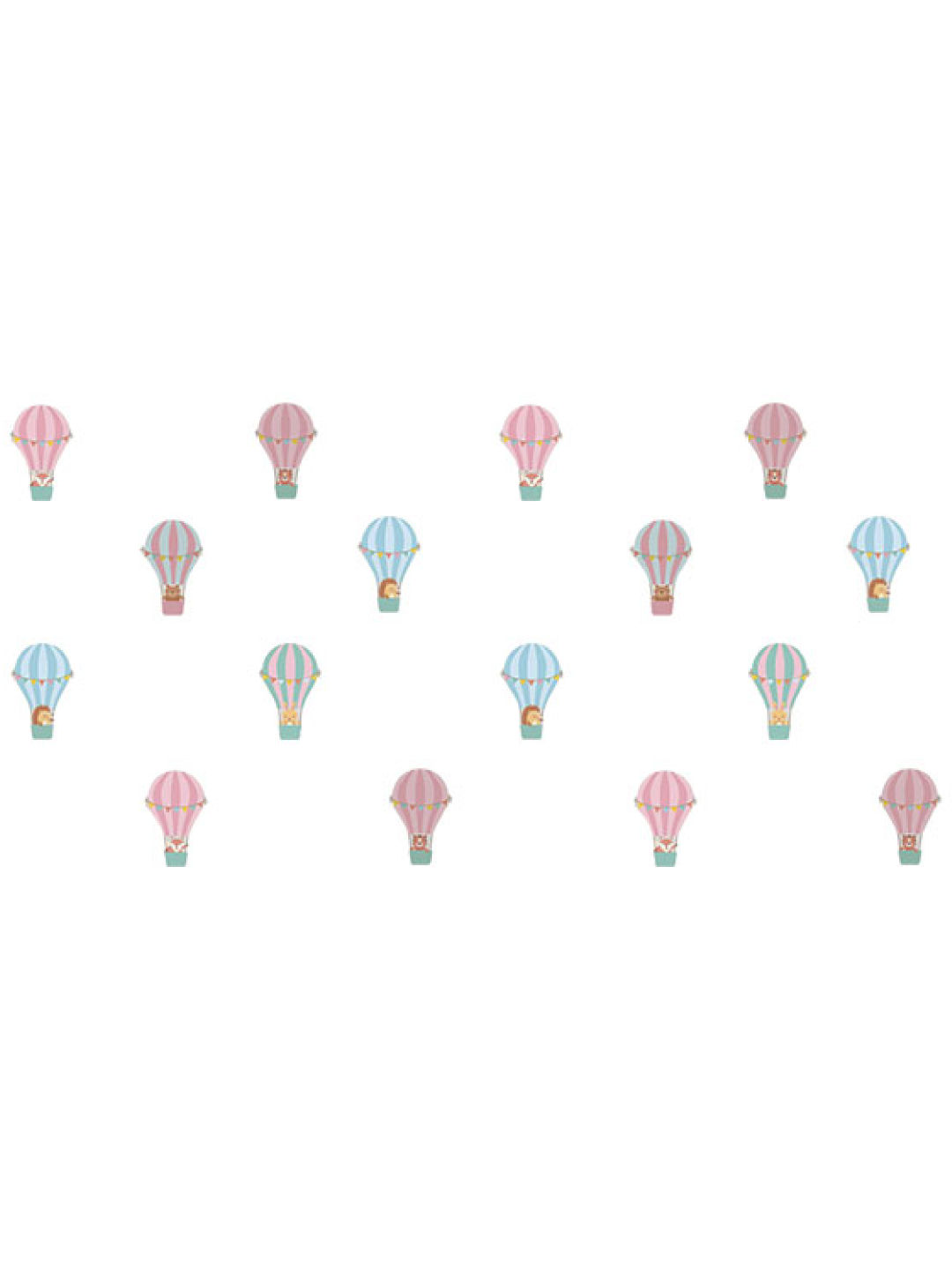 Juju Nursery Hot Air Balloon Wall Decals Nursery Stickers (No Color- Image 1)