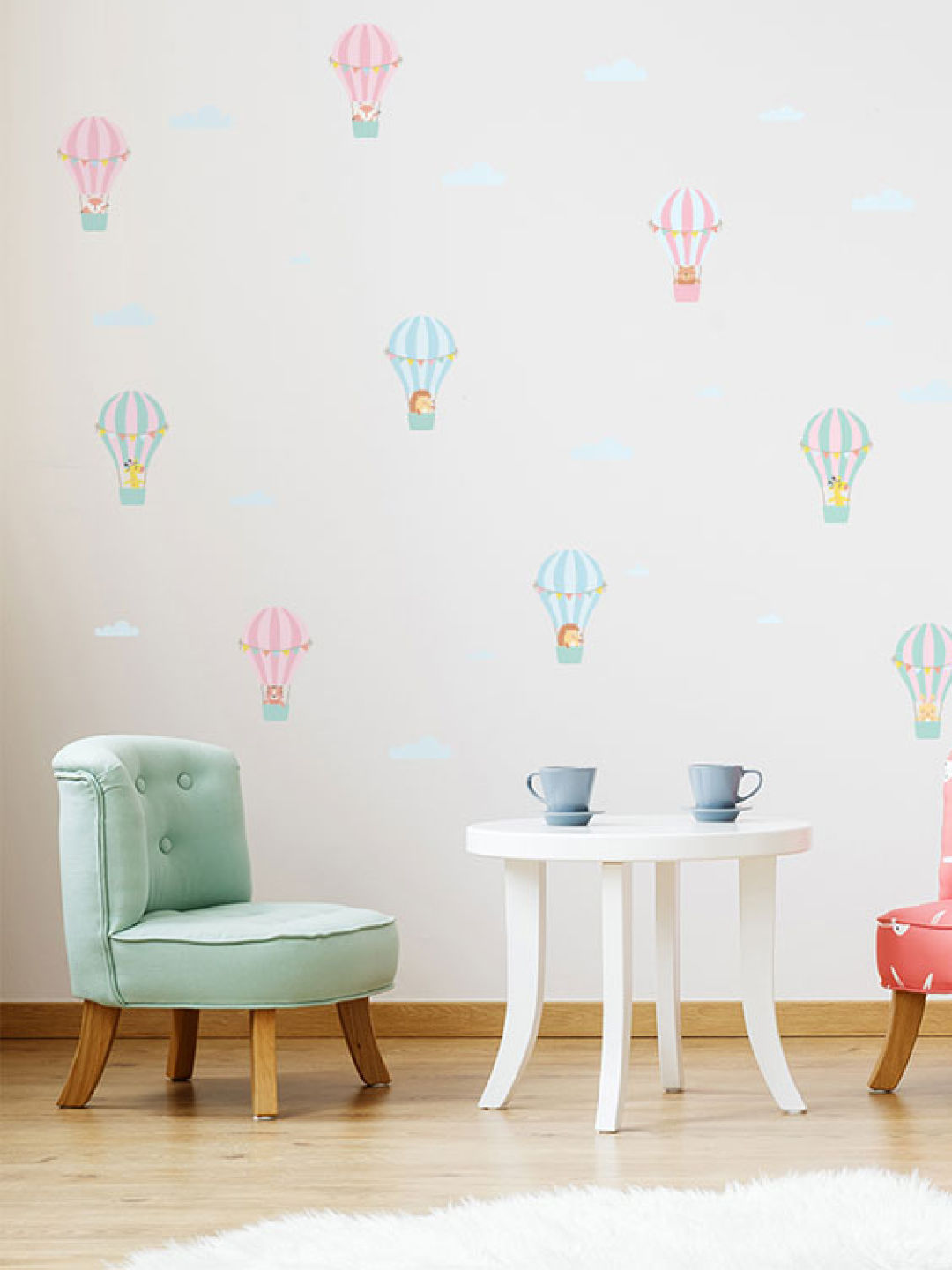 Juju Nursery Hot Air Balloon Wall Decals Nursery Stickers (No Color- Image 3)