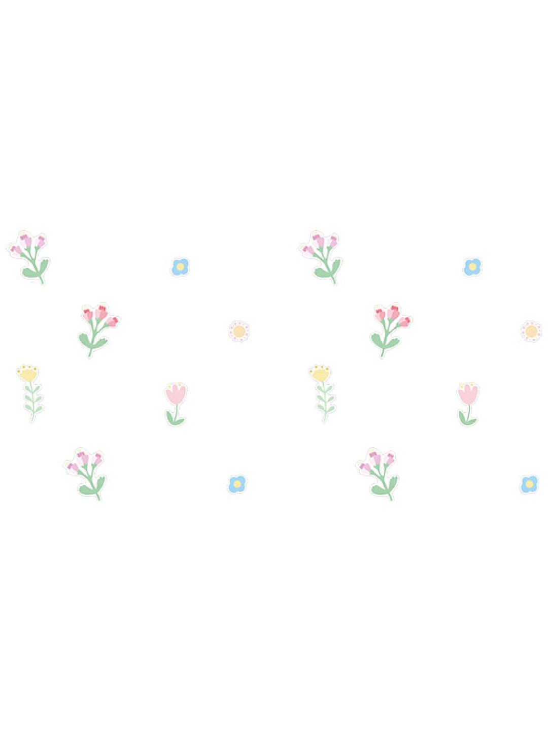 Juju Nursery Pastel Flowers Wall Decals Nursery Stickers