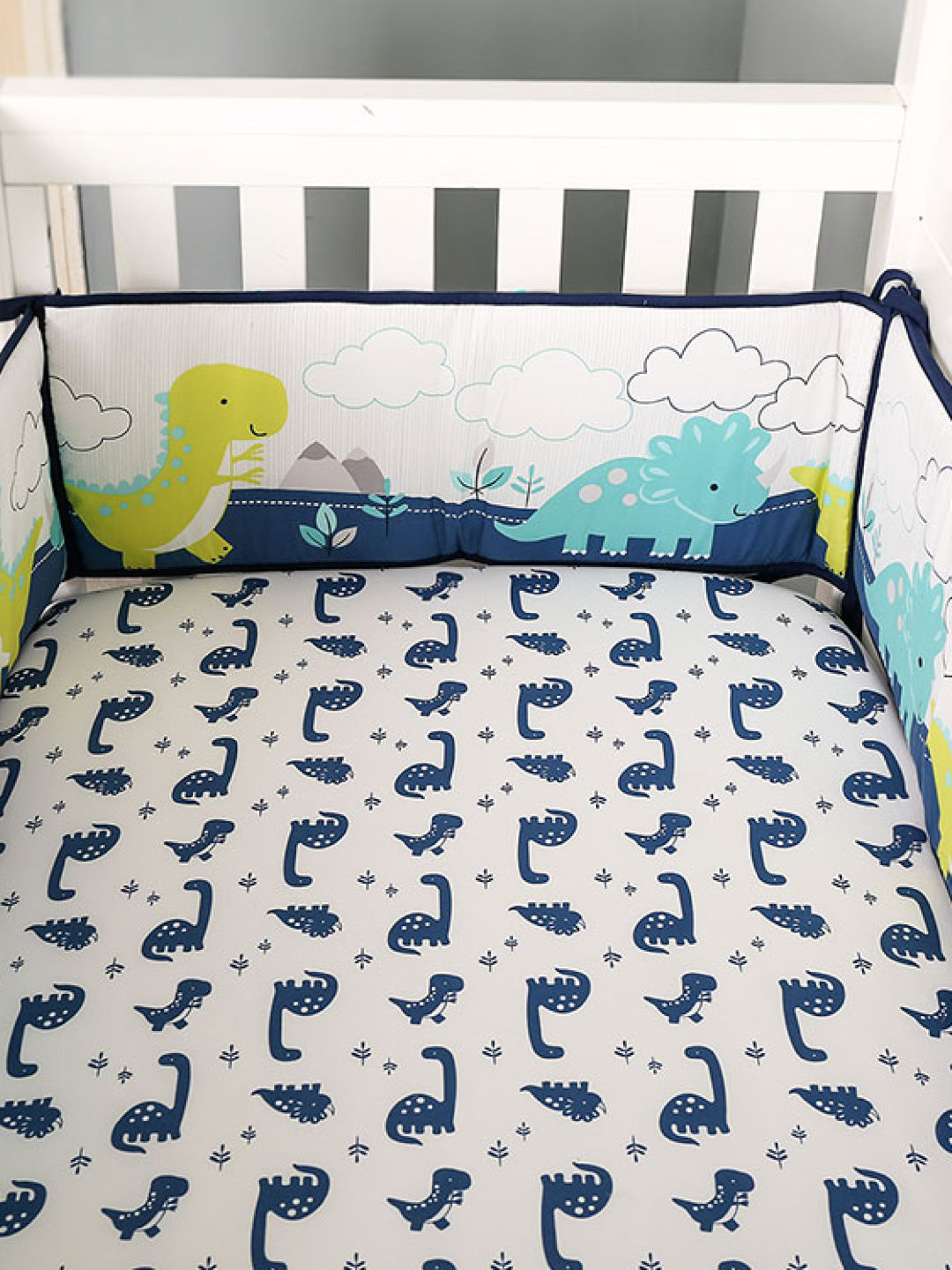 Juju Nursery Dinosaur Land 7-Piece Crib Bedding Set (No Color- Image 4)