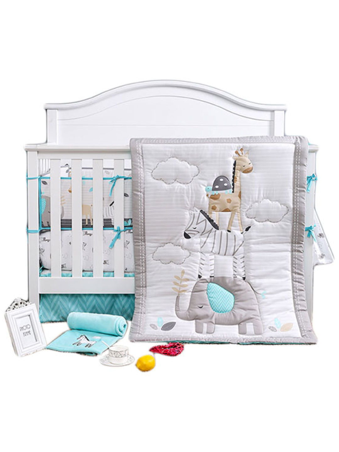 Juju Nursery Balancing Animals 7-Piece Crib Bedding Set (No Color- Image 1)