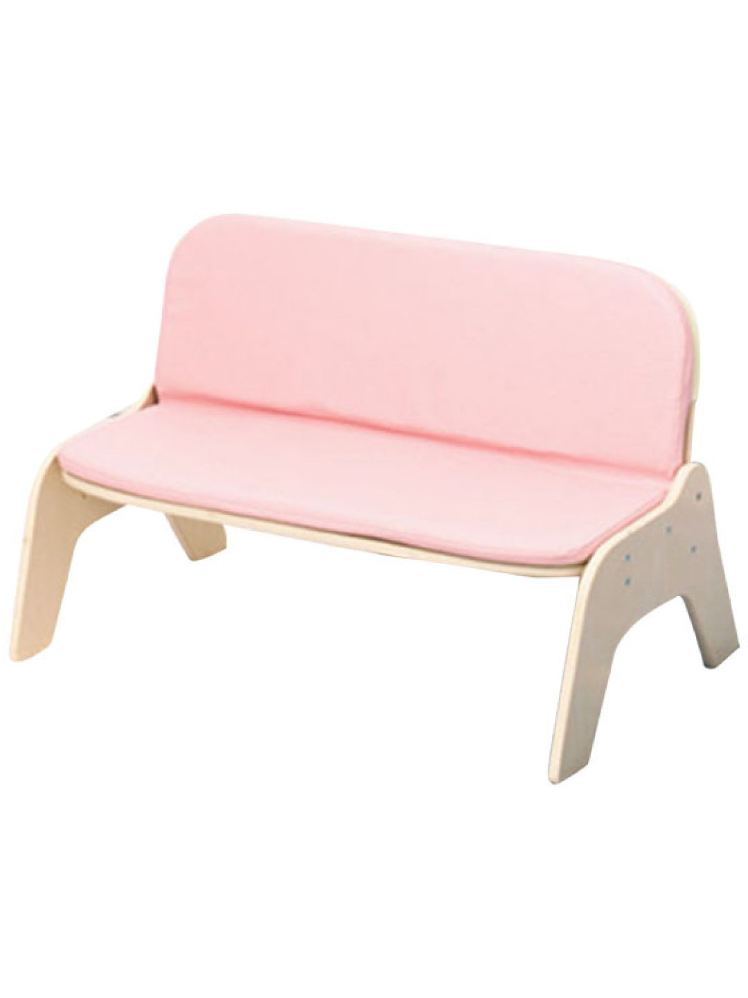 Juju Nursery PU Leather Cushioned Sofa Double Bench (Pink- Image 1)