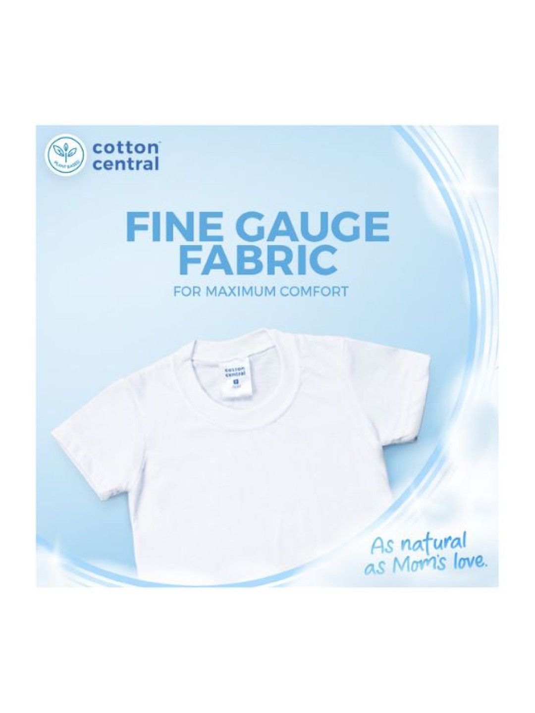 Cotton Central™ Basic T-Shirt (White- Image 2)