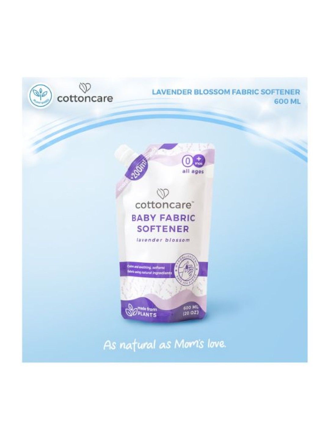 Cotton Central™ Cottoncare™ Calming Lavender  Natural Baby Fabric Softener (600ml) (No Color- Image 2)