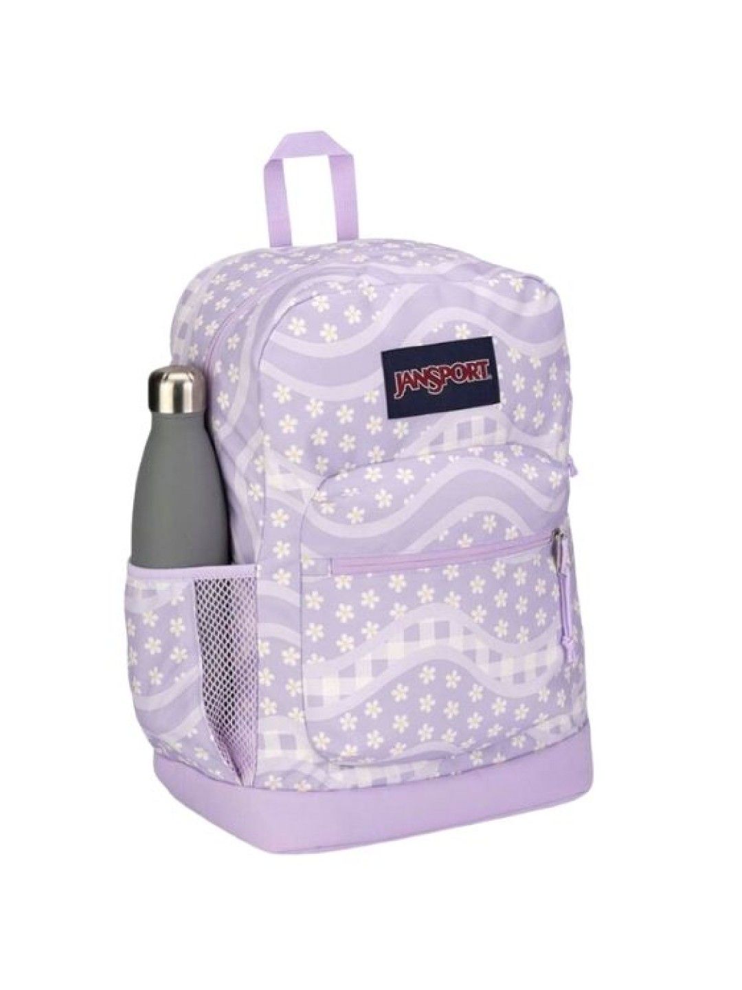 JanSport Backpack Cross Town Plus Patchwork Waves (Purple- Image 2)