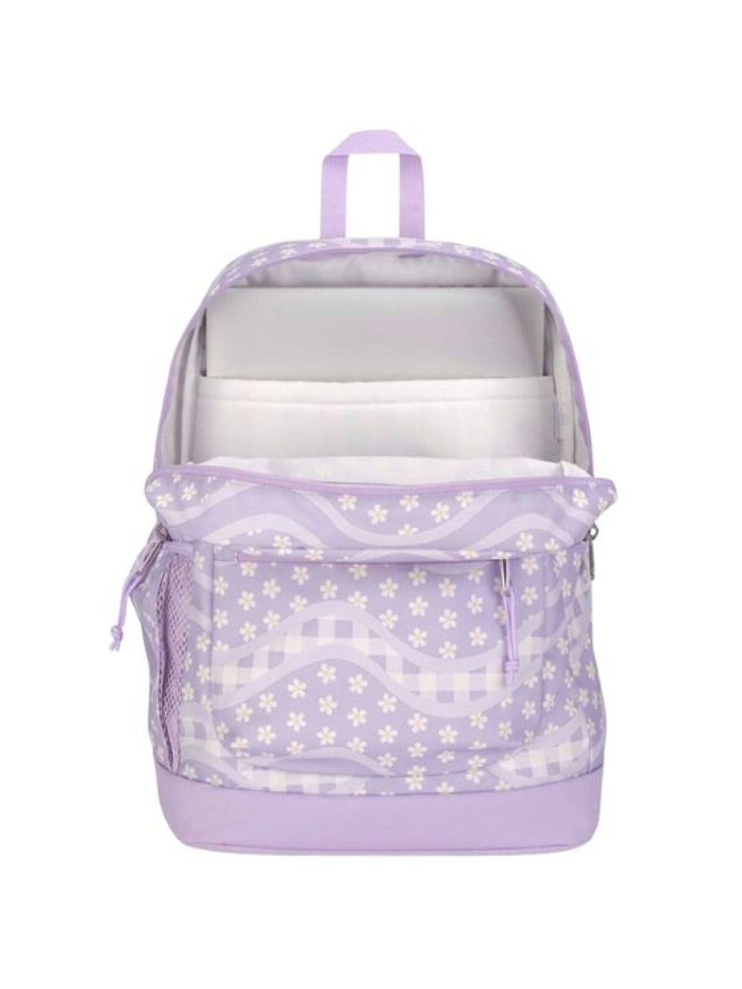 JanSport Backpack Cross Town Plus Patchwork Waves (Purple- Image 3)