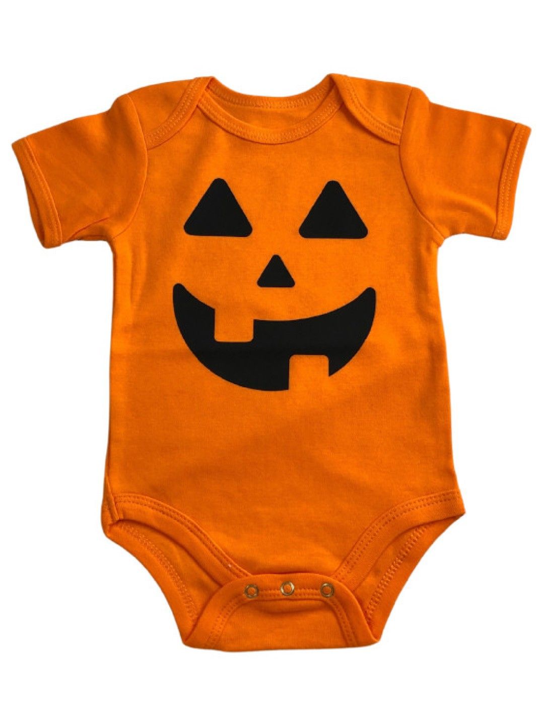 Seams 195 Jack O' Lantern Halloween Onesie (Orange- Image 1)