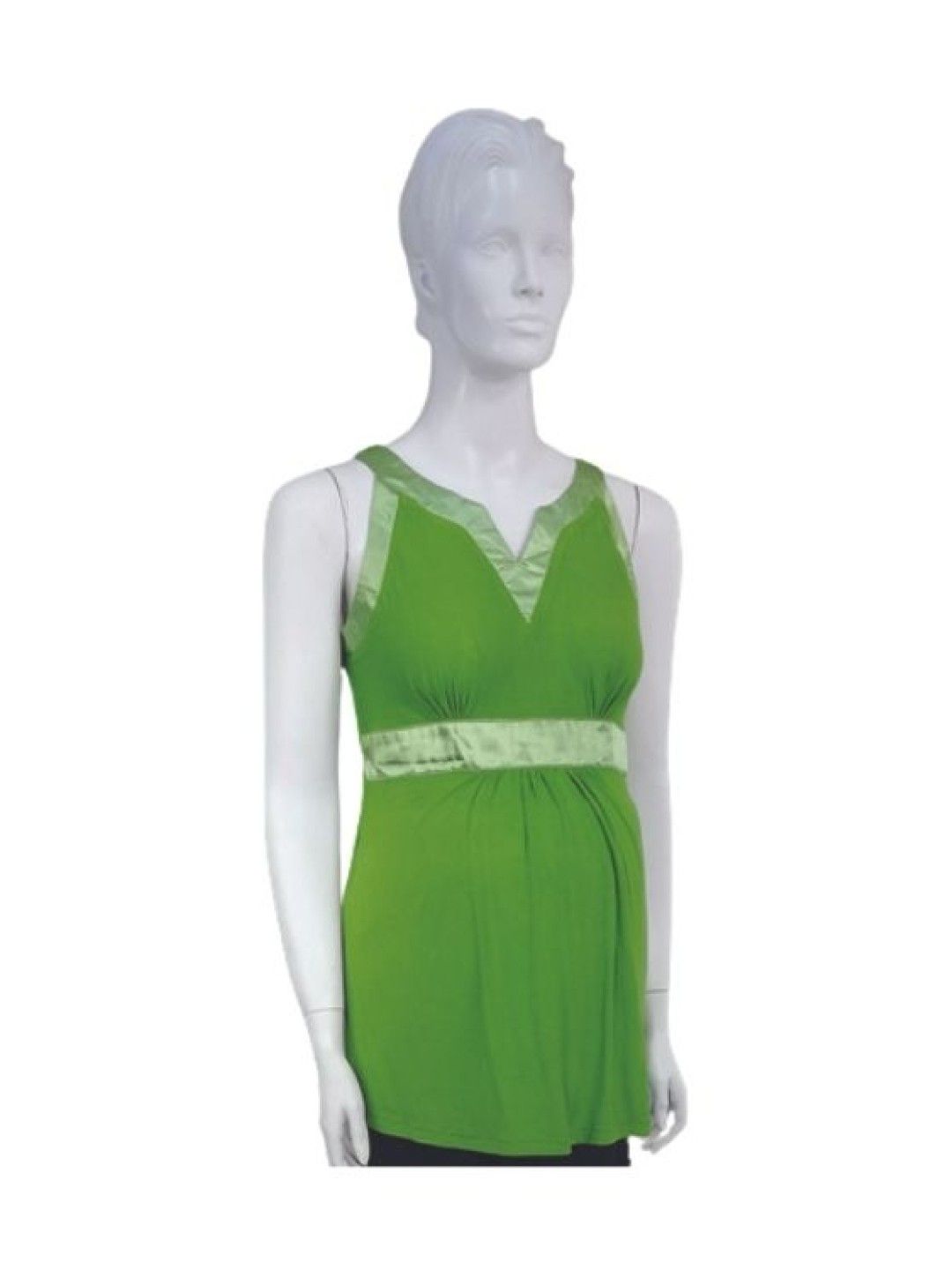 Mommy Plus Jehn Maternity Blouse Halter (Green- Image 1)