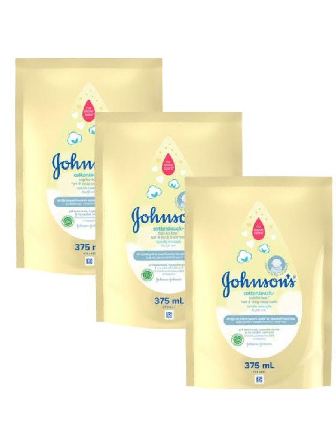 Johnson's Cottontouch Bath Refill Triple Pack (No Color- Image 1)