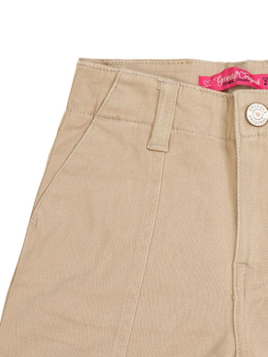 Grizzly Girls Twill High Waist Short (Khaki- Image 3)