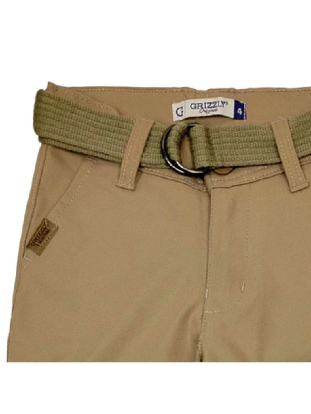 Grizzly Toddler Boys Twill Round Waist Band Pants (Khaki- Image 3)