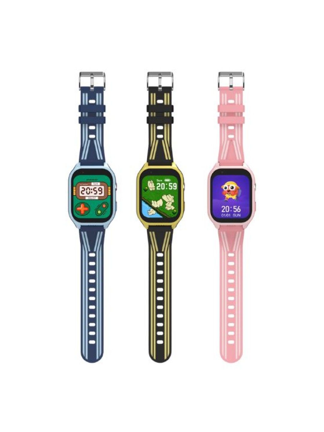 QT Hub NEW Kids Smartwatch (Pink Stripe- Image 2)