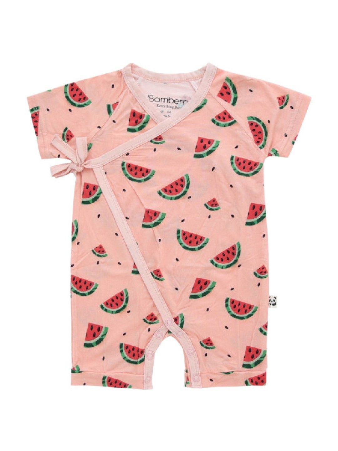 Bamberry Baby Watermelon Kimono Side-Tie Romper (No Color- Image 1)