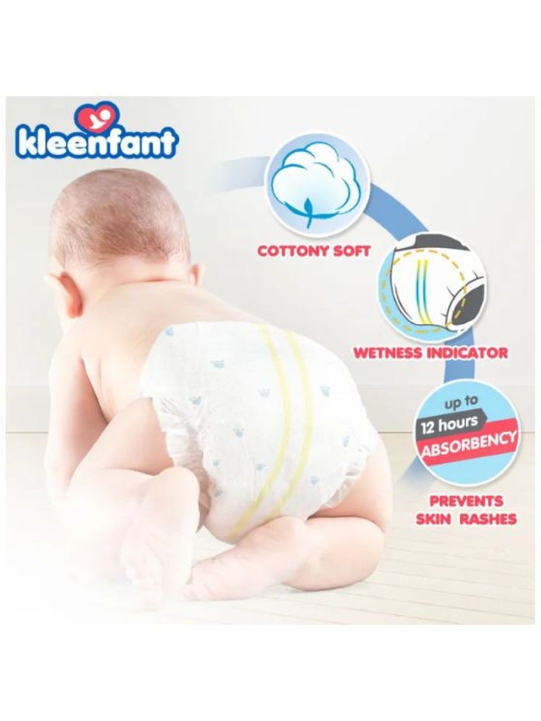 Kleenfant Diaper Taped Small - Travel Pack (4 pcs) (No Color- Image 3)