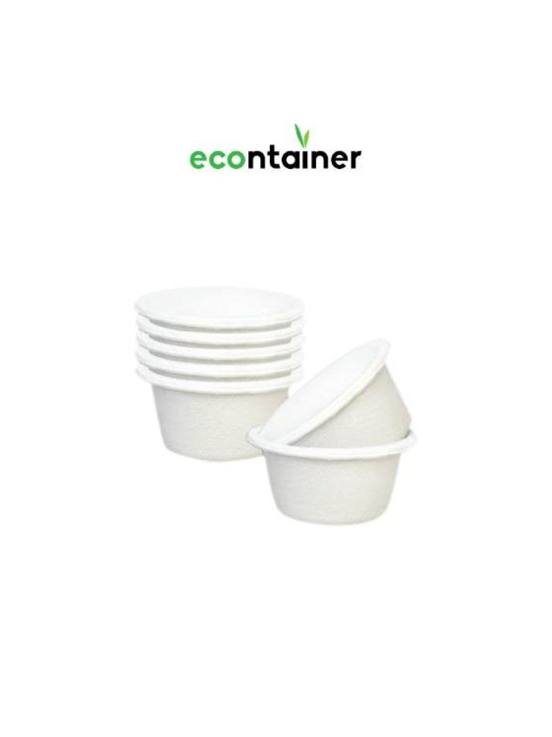 Econtainer Sugarcane Bagasse Sauce Cup Eco-friendly Food Packaging (2oz)- Pack of 50 (without Lid- Image 4)