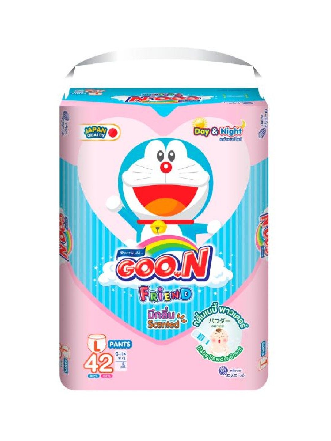 GOO.N FRIEND Pants Diaper - Baby Powder Scent Large (42pcs)