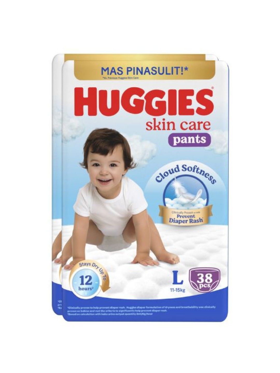 Huggies Skin Care Pants Large 38s x 2 (76 pcs) (No Color- Image 1)