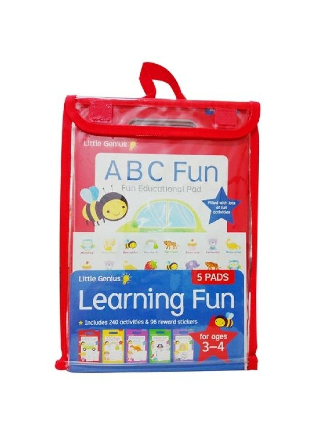 Learning is Fun Little Genius Learning Fun 5 Pads For Ages 3-4 (No Color- Image 1)