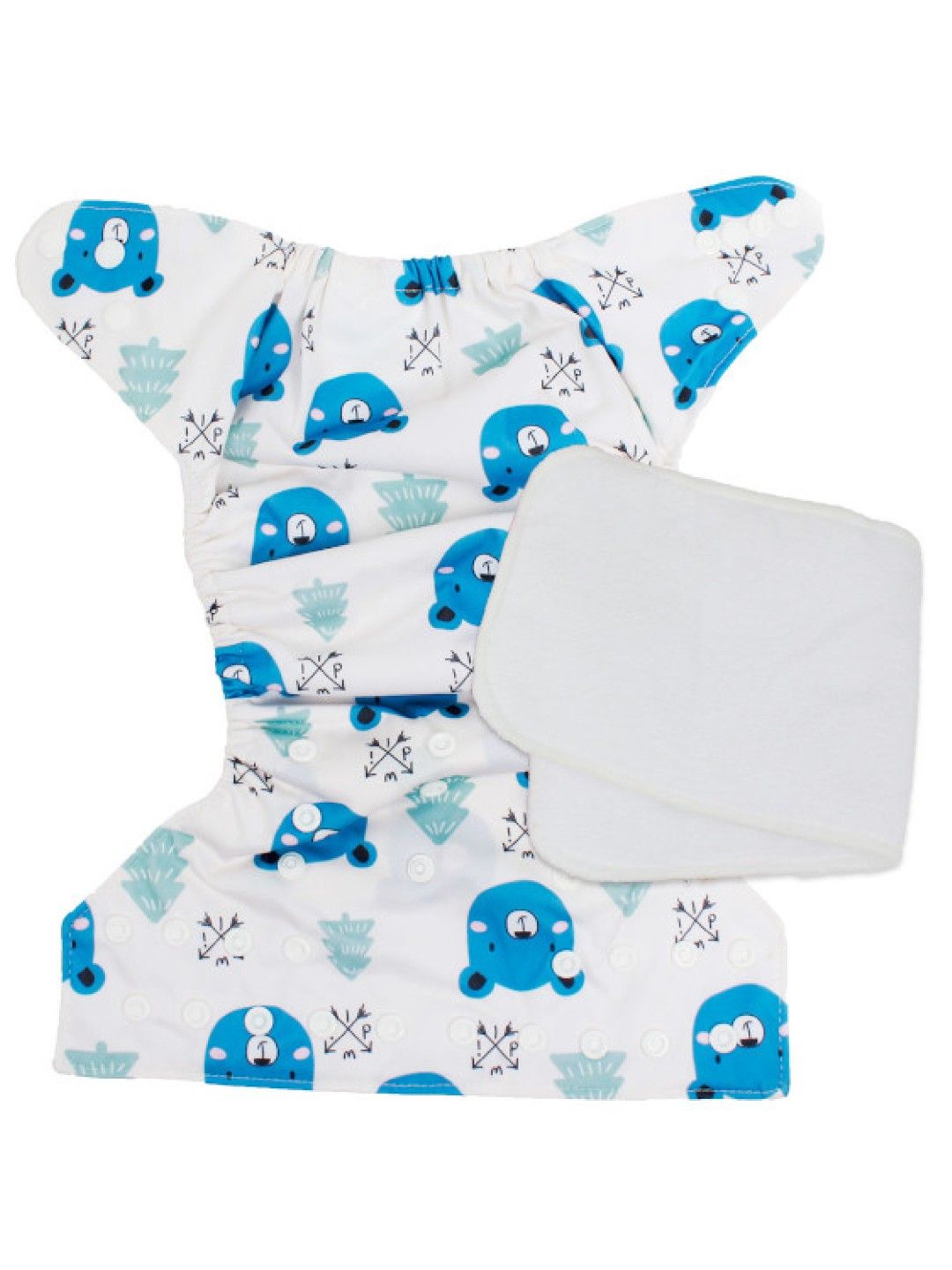 Little Steps Blue Bears Reusable Cloth Diaper (No Color- Image 3)