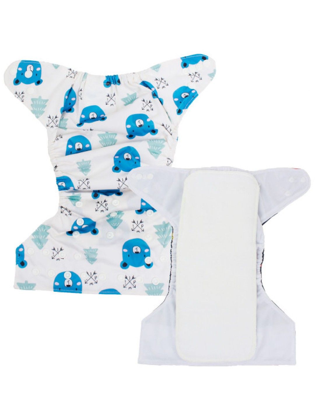 Little Steps Blue Bears Reusable Cloth Diaper (No Color- Image 2)