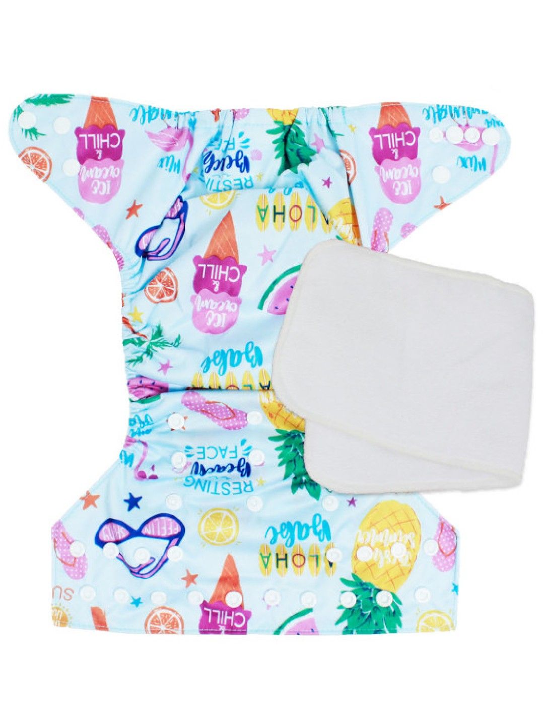 Little Steps Summer Theme Reusable Cloth Diaper (No Color- Image 3)