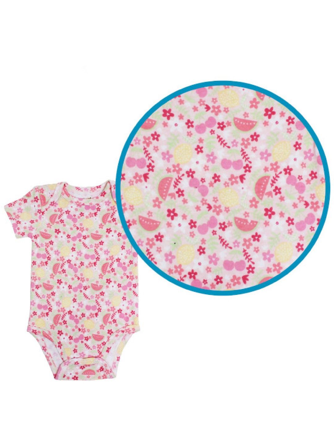 Little Steps 3-Piece Bodysuit Set in Pink Fruits (No Color- Image 4)