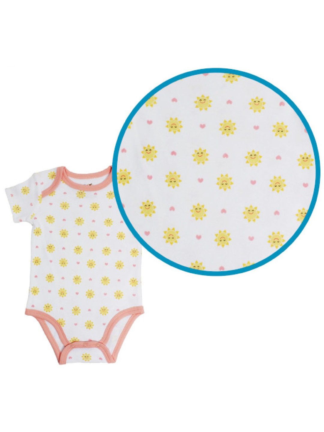 Little Steps 3-Piece Bodysuit Set in Rainbows and Suns (No Color- Image 3)