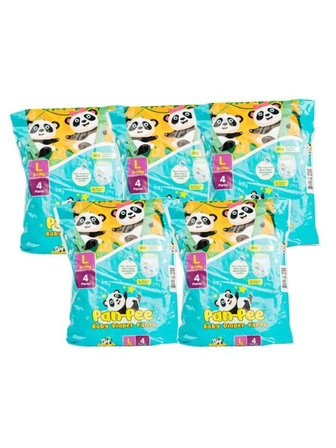 PanPee Baby Diaper Pants - Large (120+4pcs FREE) (No Color- Image 1)