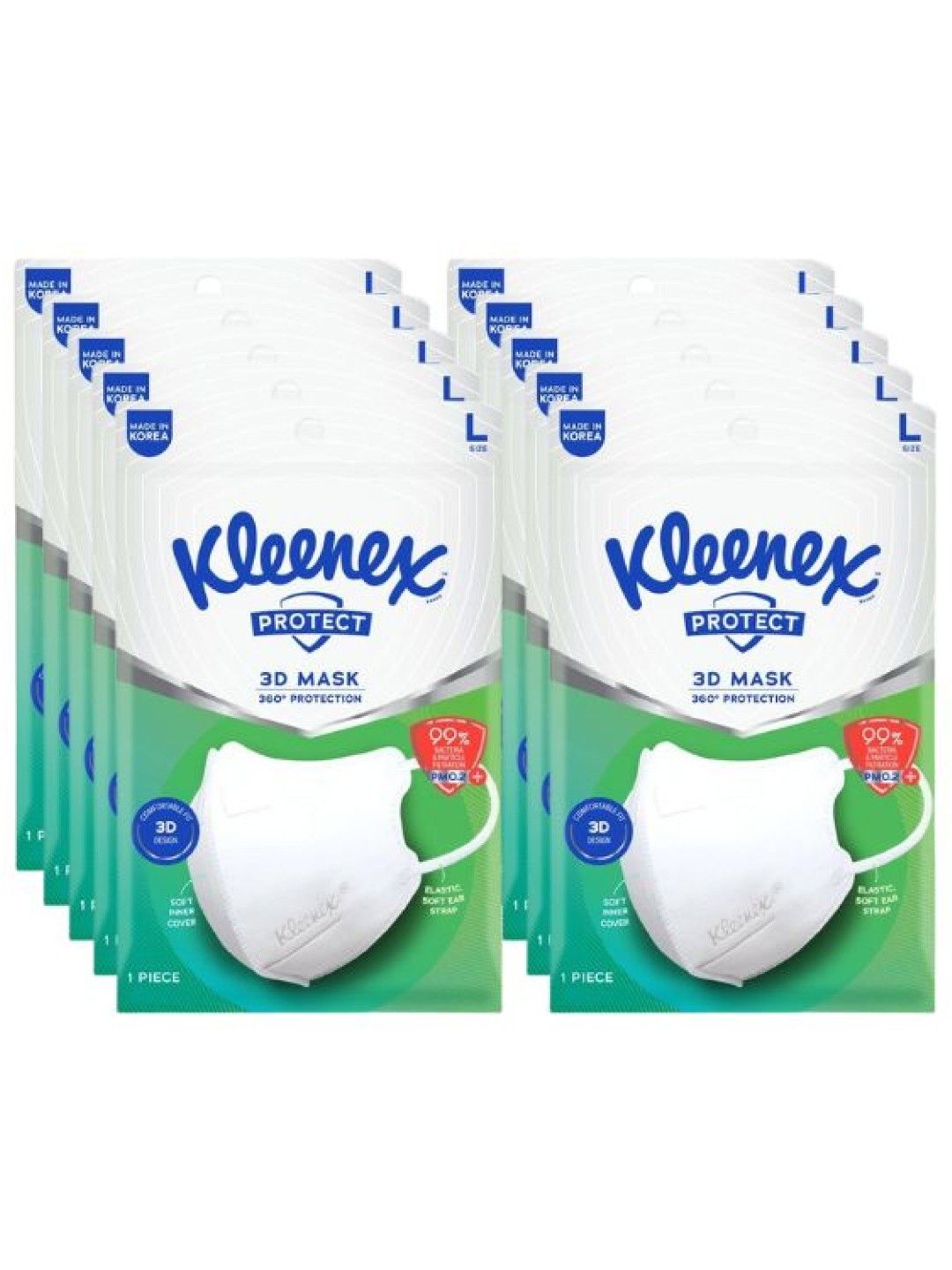 Kleenex Protect 3D Face Mask KF94 Large (10 masks) (No Color- Image 1)