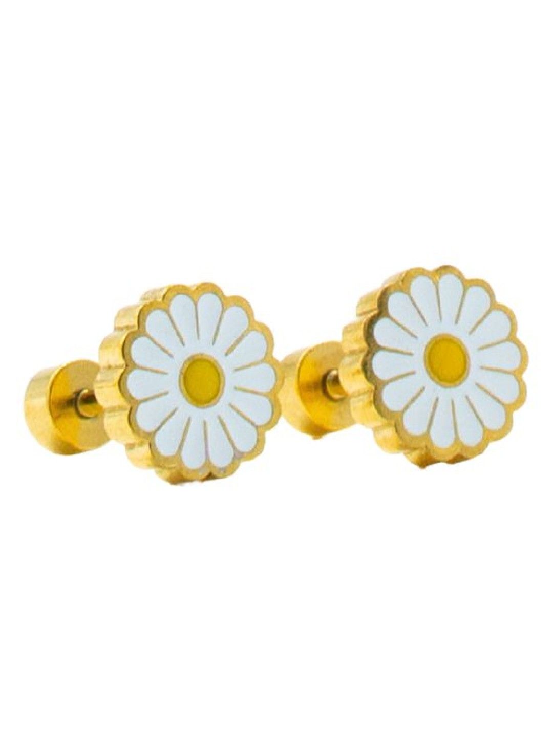 Tiny Gems Lazy Daisy Hypoallergenic Screwback Earrings (No Color- Image 1)