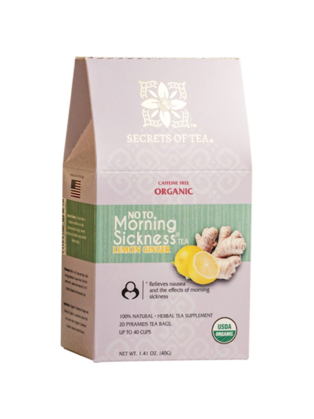 Secrets of Tea Lemon Ginger No To Morning Sickness Tea