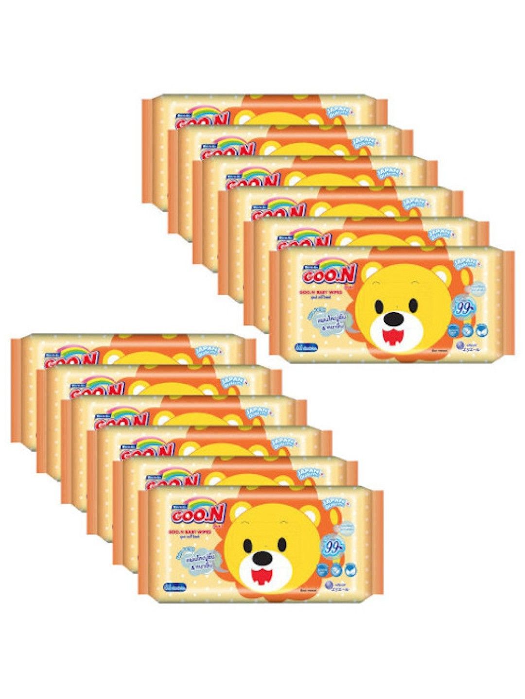 GOO.N Extra Large Baby Wipes 12-Pack (66pcs)