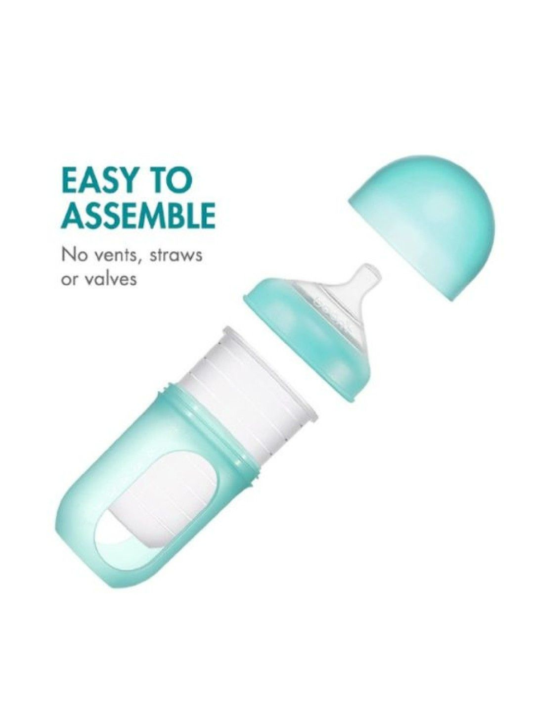 BOON NURSH Silicone Pouch Bottle 8oz Twin Pack (Blue & Gray) (No Color- Image 3)