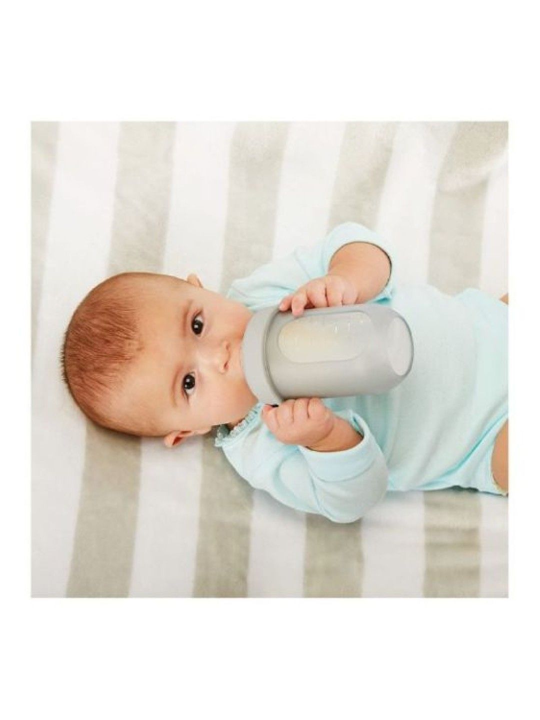 BOON NURSH Silicone Pouch Bottle 8oz 4-Pack (Blue & Gray) (No Color- Image 4)