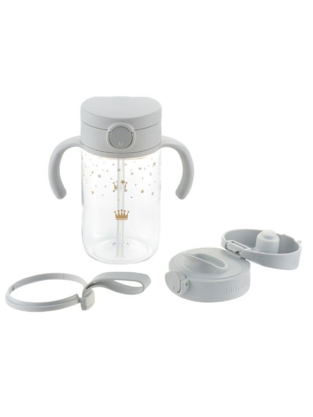 Richell AXSTARS Straw & Direct Drink Cup Set (Light Gray- Image 2)