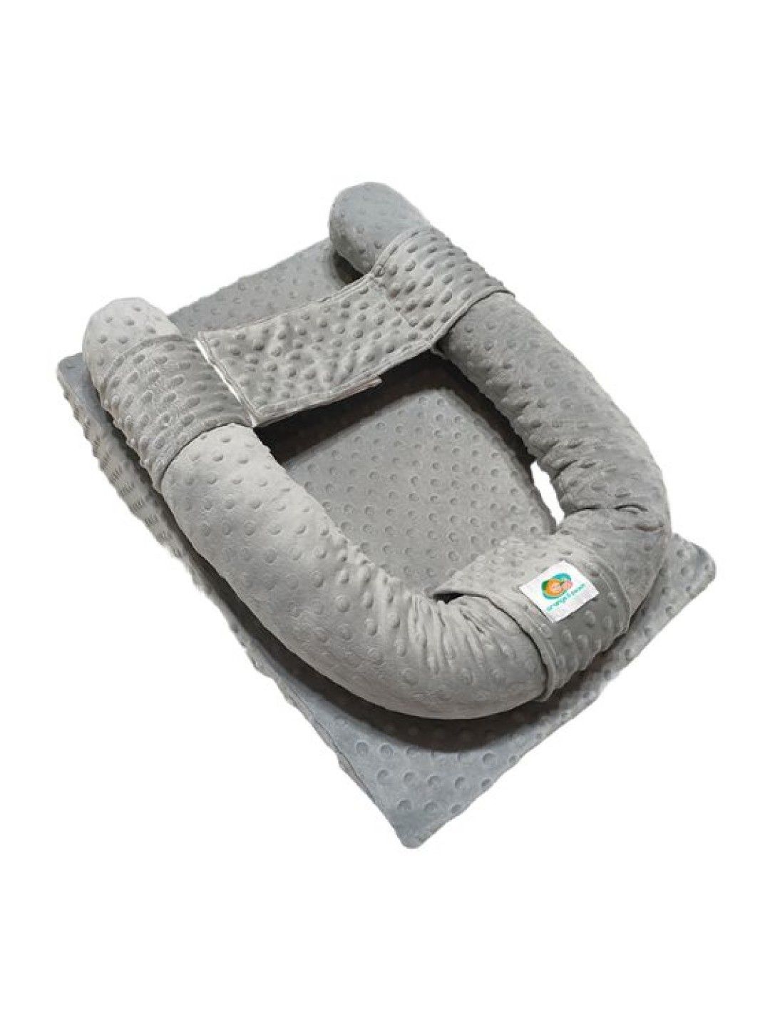 Orange & Peach Baby Recliner Nest Pod (Light Grey- Image 1)