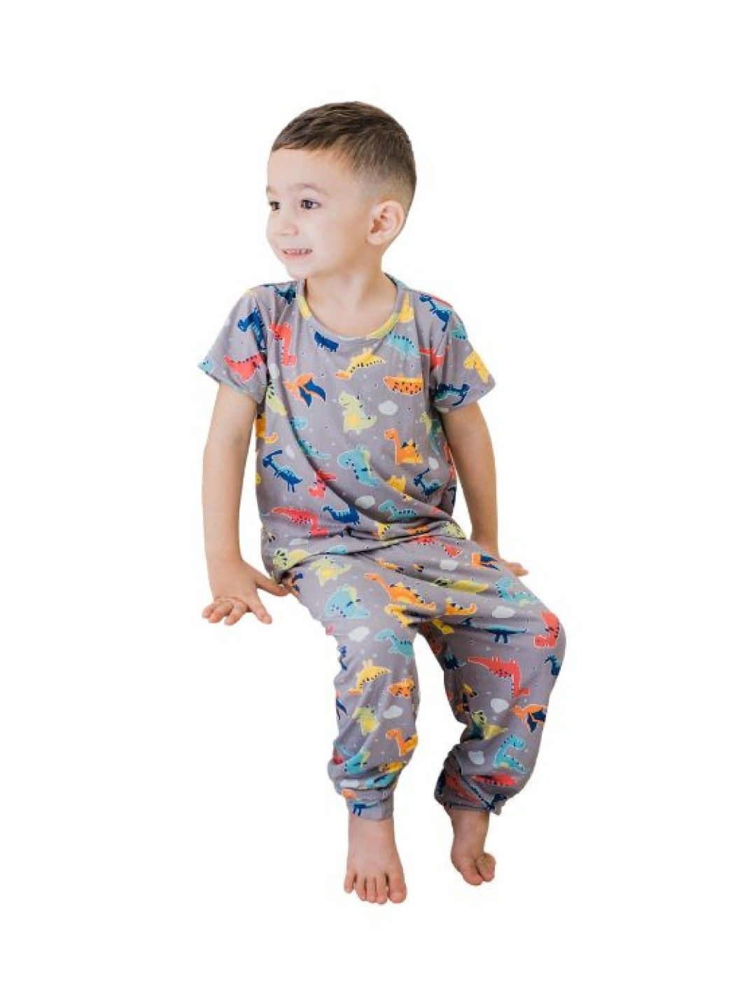 bean fashion Dinosaur Shortsleeves Pajama Set (Lilac- Image 1)